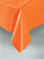 Pumpkin Orange Plastic Tablecover