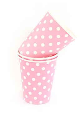 Polkadot Pink Cups
