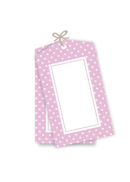 Polkadot Pink Gift Tags (Sambellina) 12 pack
